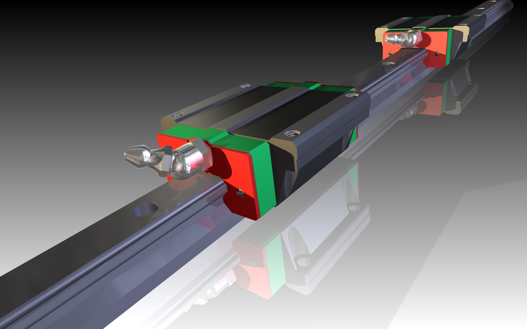 ภาพอธิบายราง Linear Bearing Guide และบล็อกสไลด์
